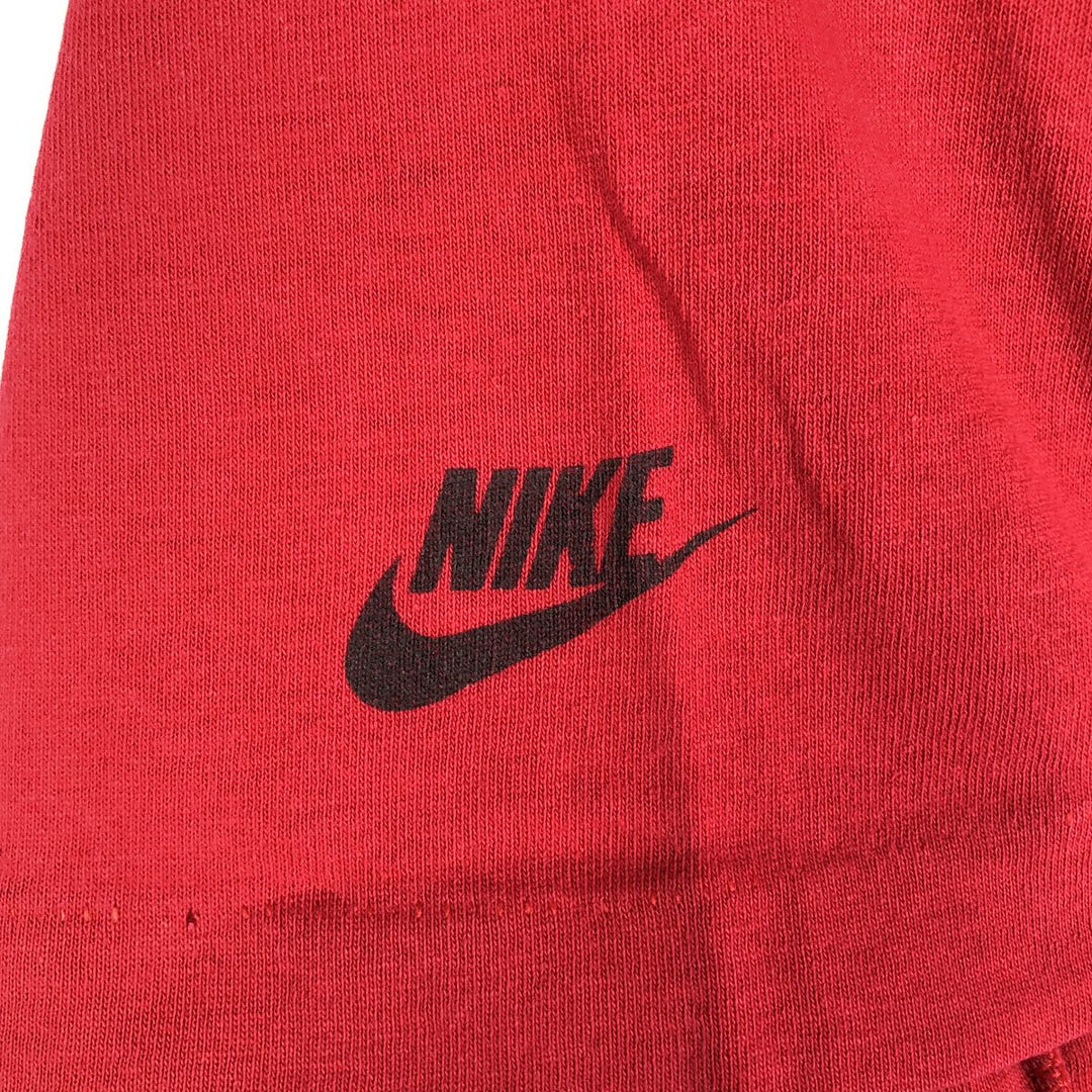 90'S Nike AIR JORDAN logo print T-shirt, silver tag, made in USA, men's size M equivalent, vintage. cotton red type Vintage Second Hand