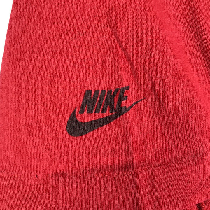 90'S Nike AIR JORDAN logo print T-shirt, silver tag, made in USA, men's size M equivalent, vintage. cotton red type Vintage Second Hand