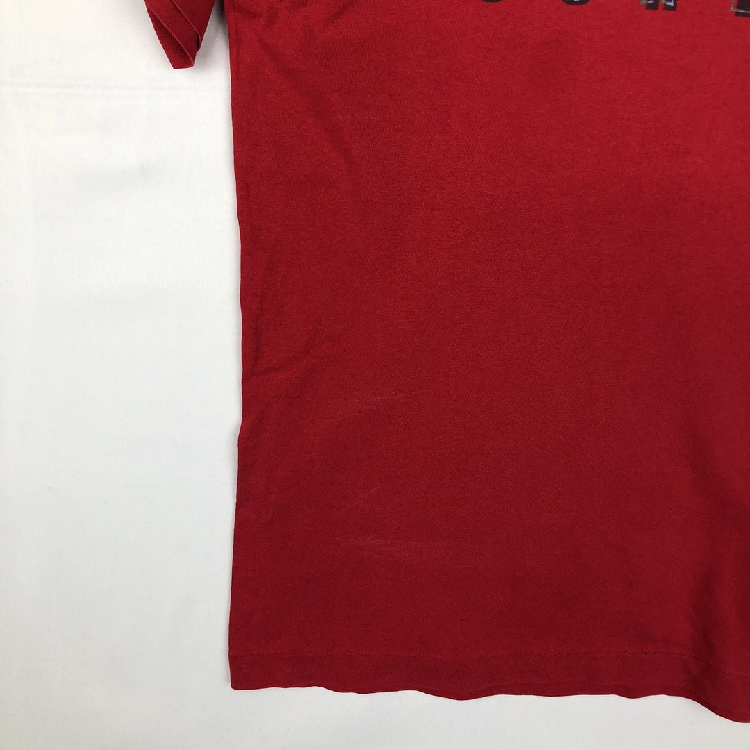 90'S Nike AIR JORDAN logo print T-shirt, silver tag, made in USA, men's size M equivalent, vintage. cotton red type Vintage Second Hand