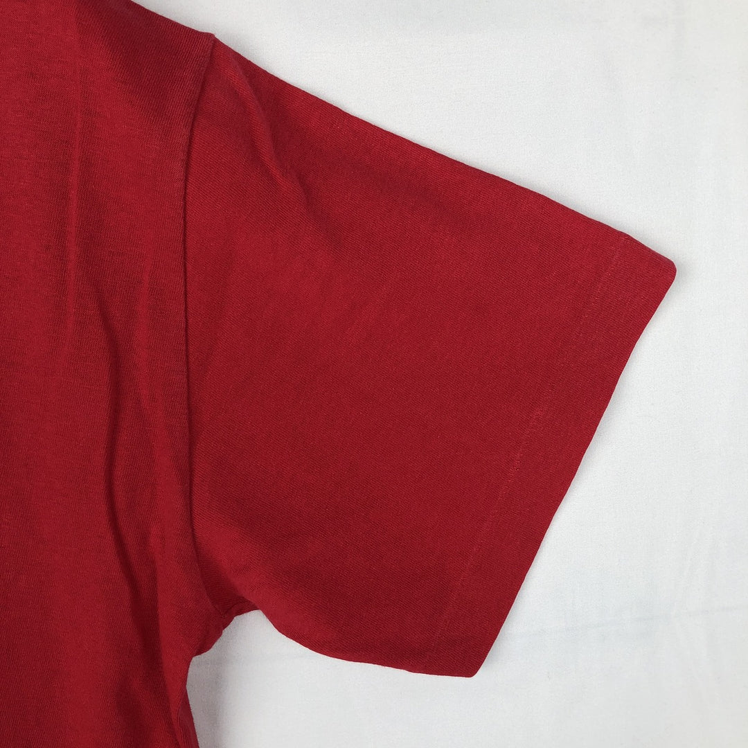 90'S Nike AIR JORDAN logo print T-shirt, silver tag, made in USA, men's size M equivalent, vintage. cotton red type Vintage Second Hand