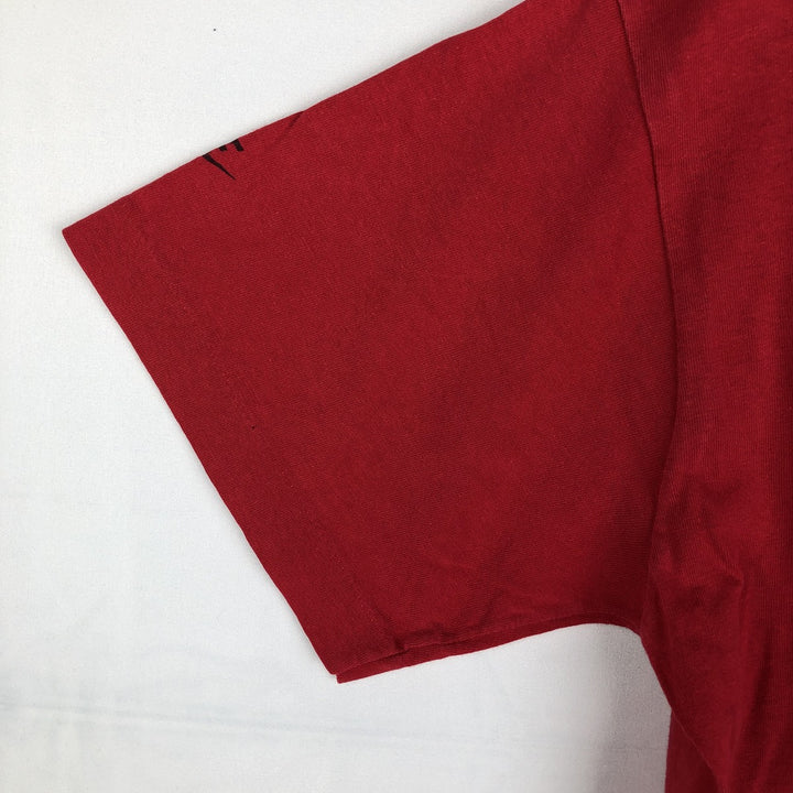 90'S Nike AIR JORDAN logo print T-shirt, silver tag, made in USA, men's size M equivalent, vintage. cotton red type Vintage Second Hand