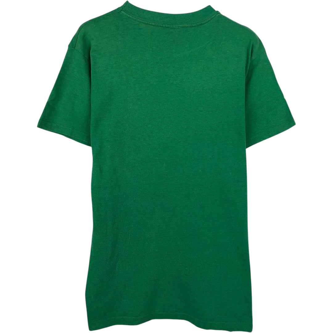 80'S Champion Tricot Tag Sports Print T-Shirt Made in USA Men's M Size Vintage cotton green type Vintage Second Hand
