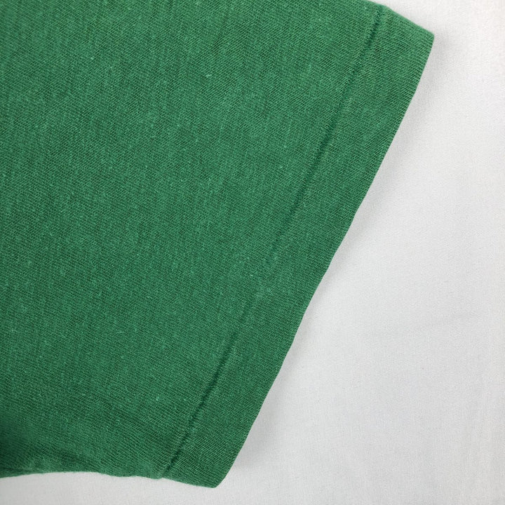 80'S Champion Tricot Tag Sports Print T-Shirt Made in USA Men's M Size Vintage cotton green type Vintage Second Hand