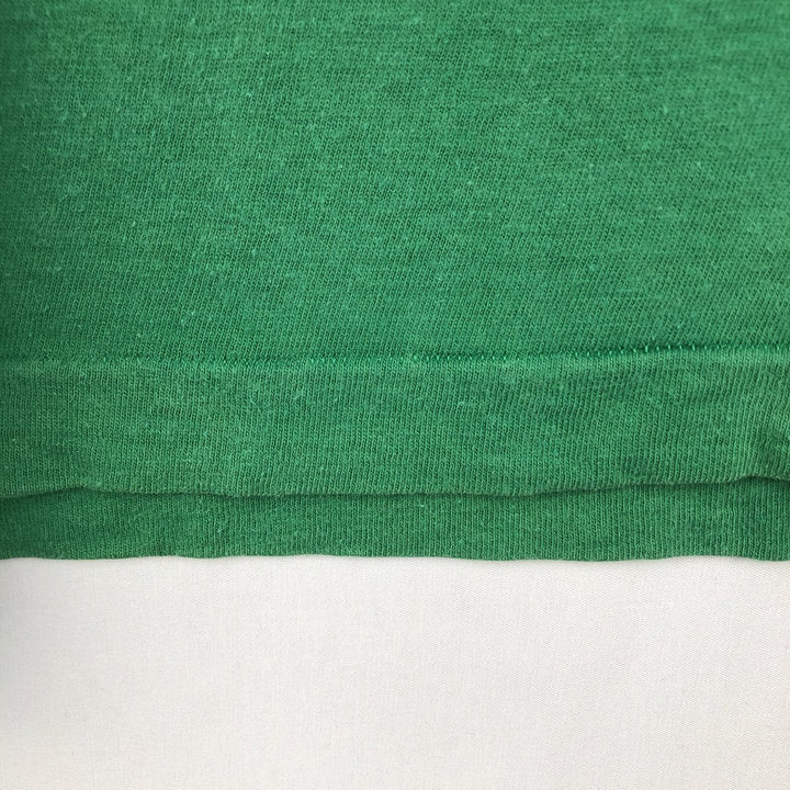 80'S Champion Tricot Tag Sports Print T-Shirt Made in USA Men's M Size Vintage cotton green type Vintage Second Hand