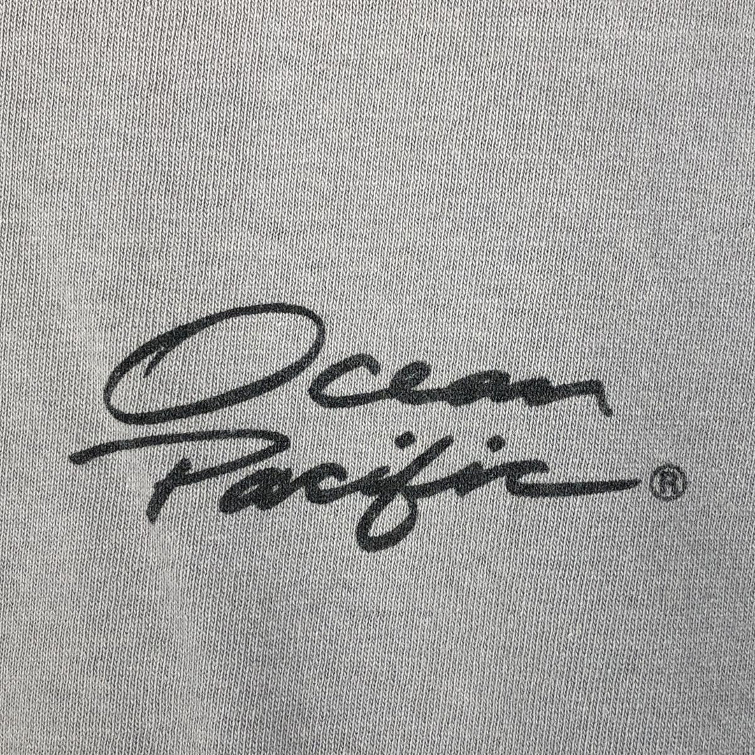 90'S Ocean Pacific surf/skate t-shirt, men's size L (approx.) cotton gray type Vintage Second Hand