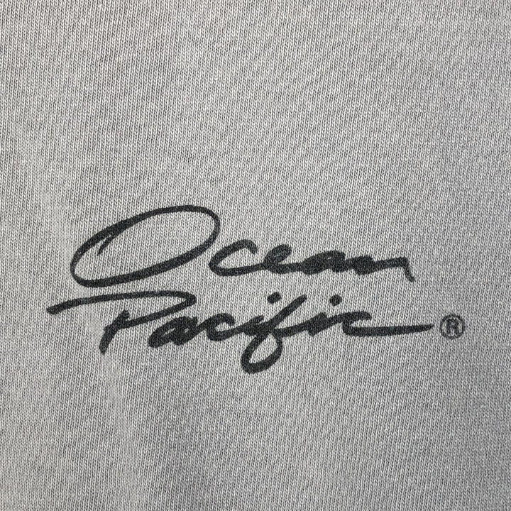 90'S Ocean Pacific surf/skate t-shirt, men's size L (approx.) cotton gray type Vintage Second Hand