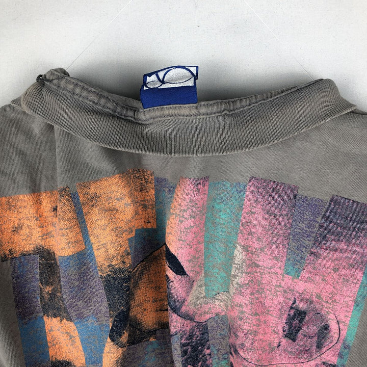 90'S Ocean Pacific surf/skate t-shirt, men's size L (approx.) cotton gray type Vintage Second Hand