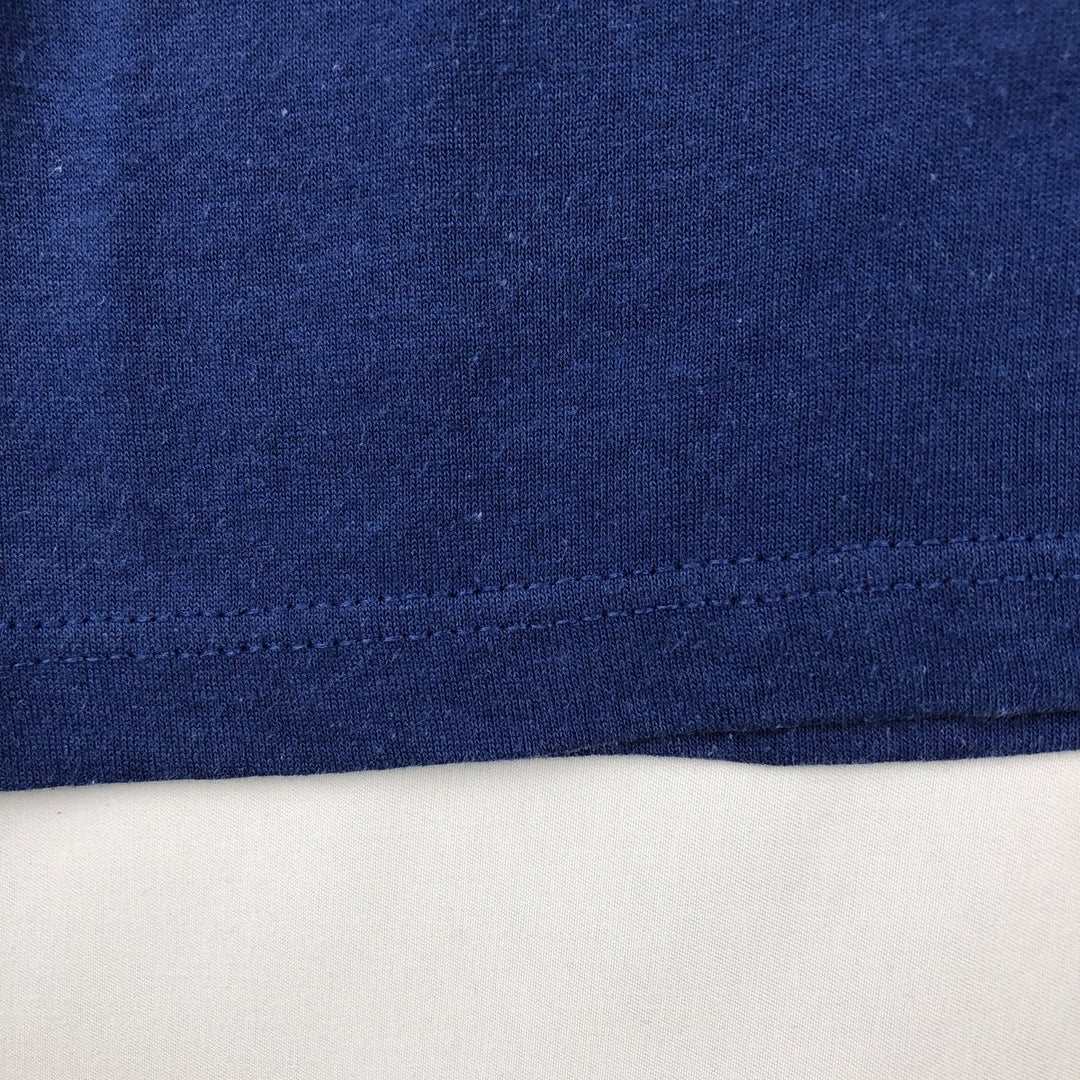 90'S Champion Tricot Tag Sport Print T-Shirt, Made in USA, Men's Size M (Equivalent), Vintage polyester Navy blue Vintage Second Hand