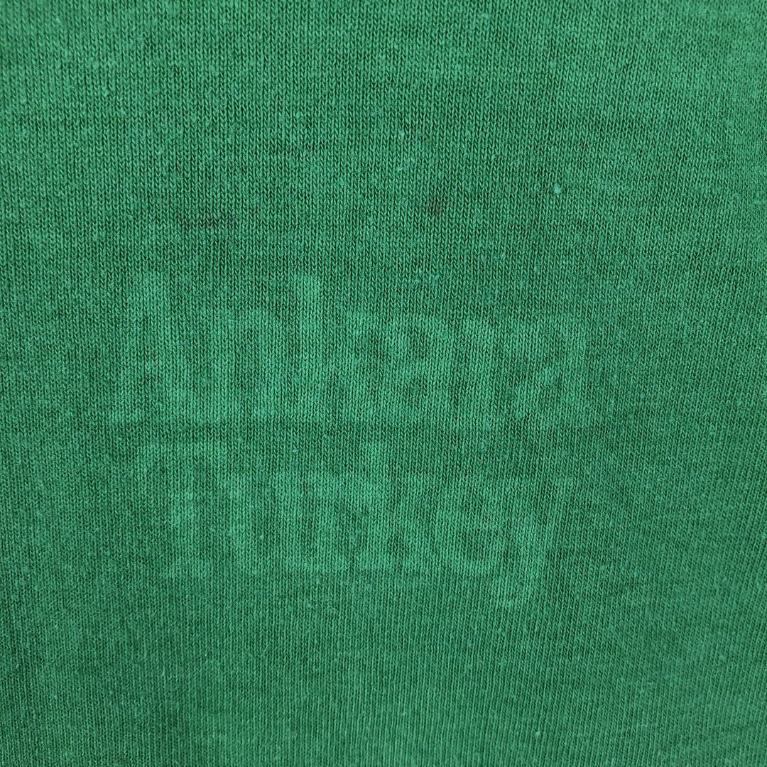 70'S Champion Bar Tag Sports T-Shirt, Made in USA, Men's Size M (Equivalent), Vintage polyester green type Vintage Second Hand