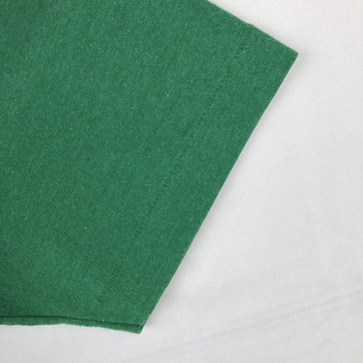 70'S Champion Bar Tag Sports T-Shirt, Made in USA, Men's Size M (Equivalent), Vintage polyester green type Vintage Second Hand