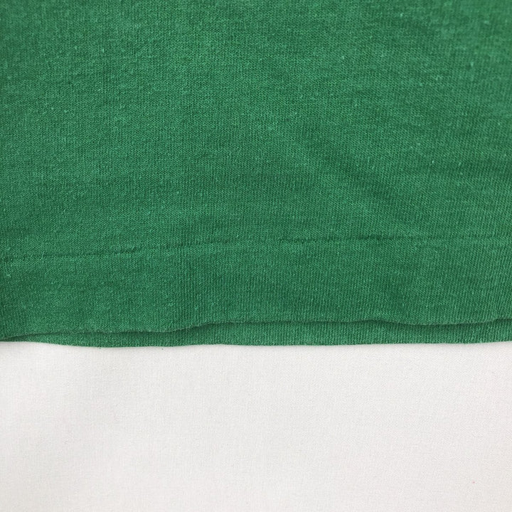 70'S Champion Bar Tag Sports T-Shirt, Made in USA, Men's Size M (Equivalent), Vintage polyester green type Vintage Second Hand