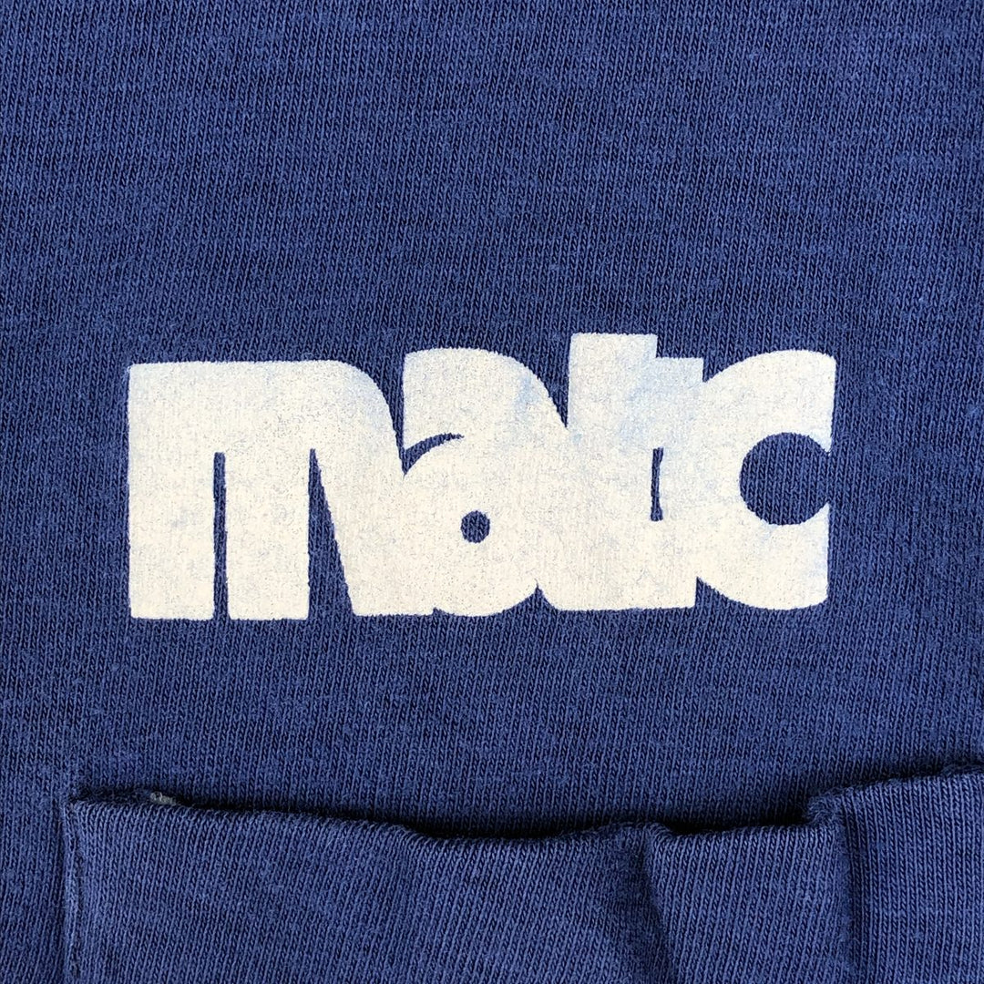 70'S Champion Bar Tag College T-Shirt, Made in USA, Men's Size L (Equivalent), Vintage cotton navy blue type Vintage Second Hand