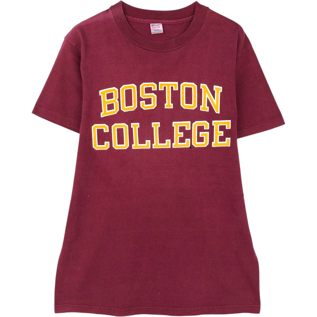 Vintage 1980'S Champion Trico Tag College T-shirt, Made in USA, Men's Size Medium cotton wine-red Vintage Second Hand
