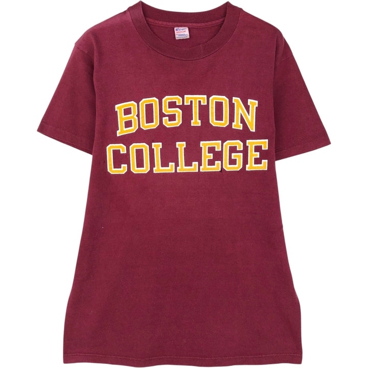 Vintage 1980'S Champion Trico Tag College T-shirt, Made in USA, Men's Size Medium cotton wine-red Vintage Second Hand