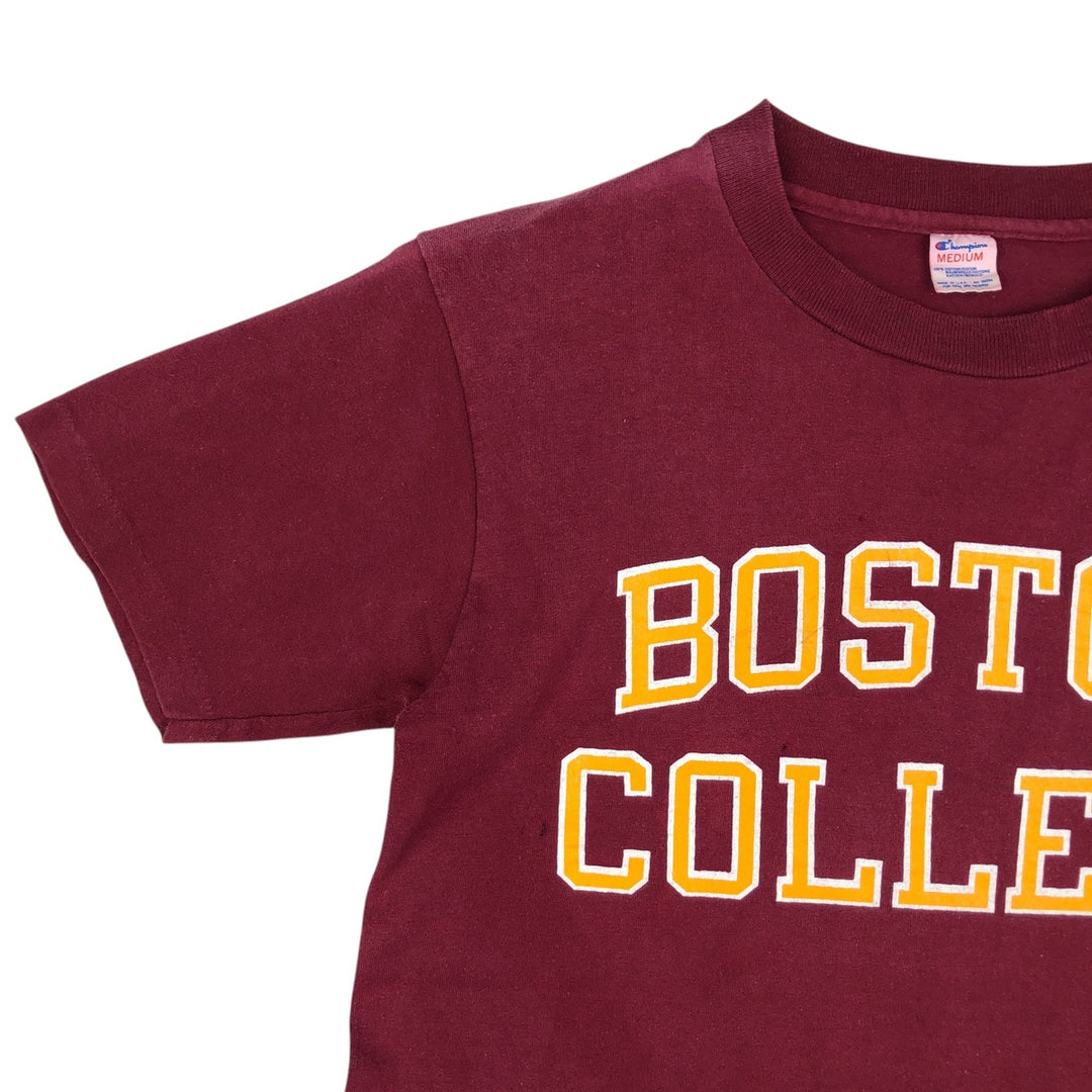 Vintage 1980'S Champion Trico Tag College T-shirt, Made in USA, Men's Size Medium cotton wine-red Vintage Second Hand