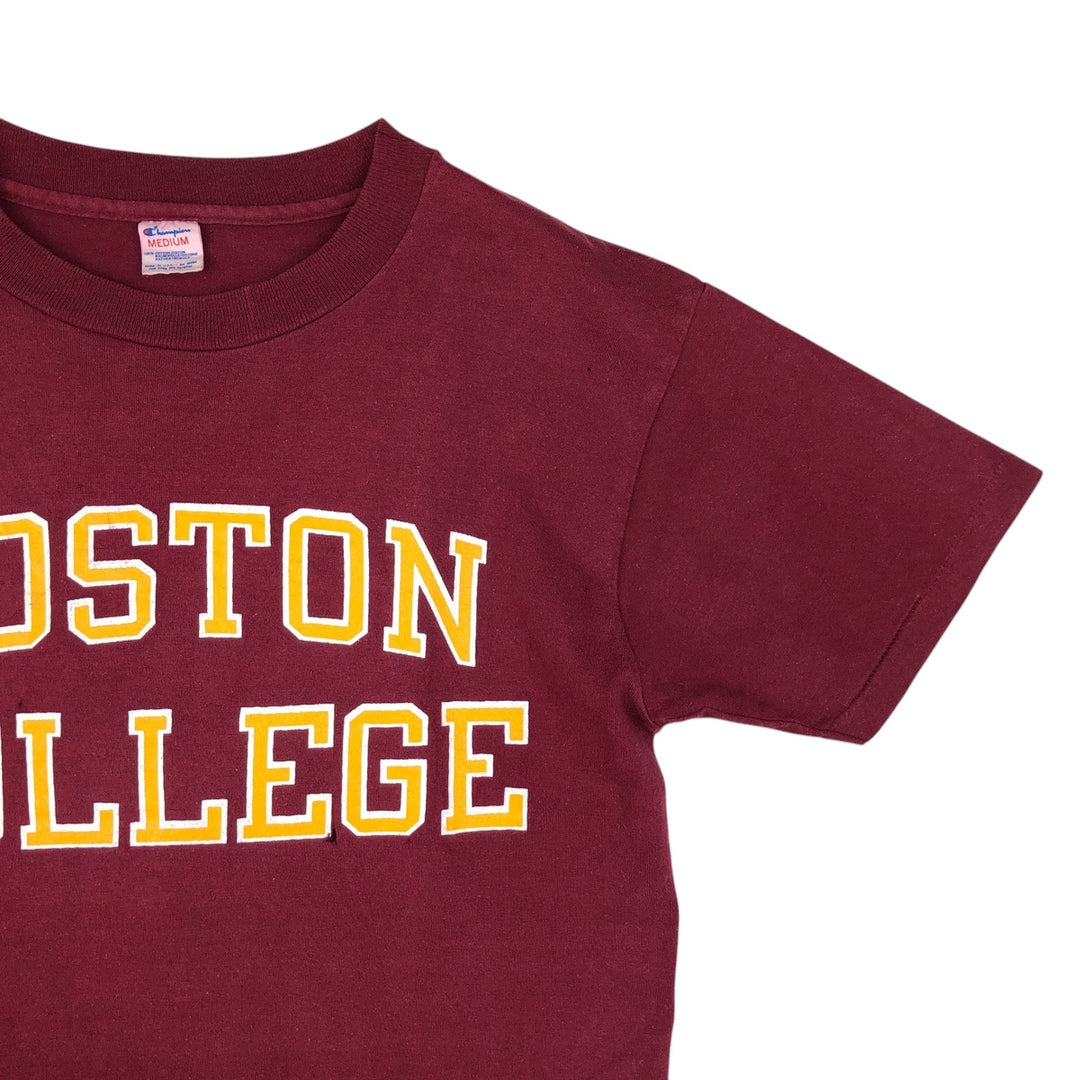 Vintage 1980'S Champion Trico Tag College T-shirt, Made in USA, Men's Size Medium cotton wine-red Vintage Second Hand