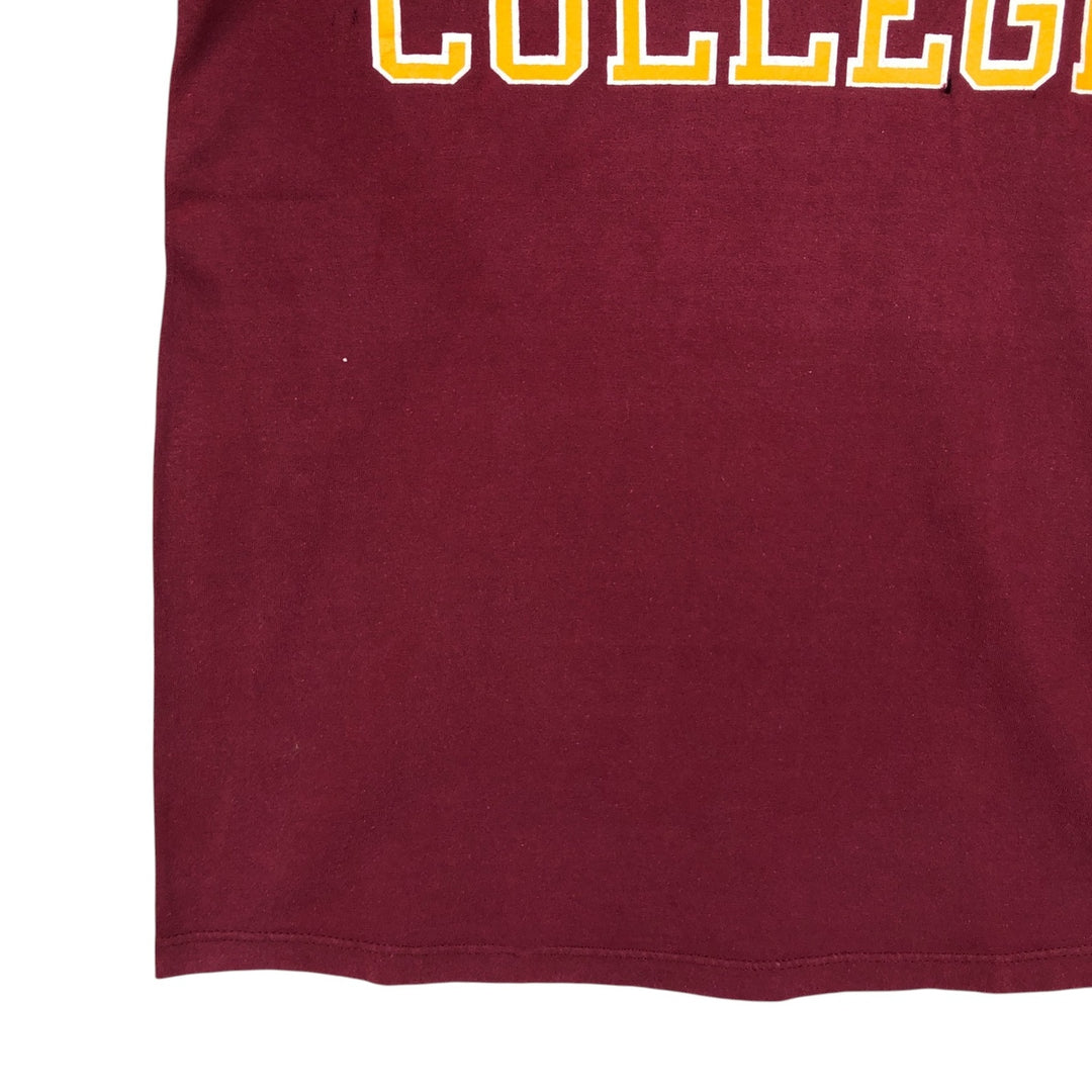 Vintage 1980'S Champion Trico Tag College T-shirt, Made in USA, Men's Size Medium cotton wine-red Vintage Second Hand