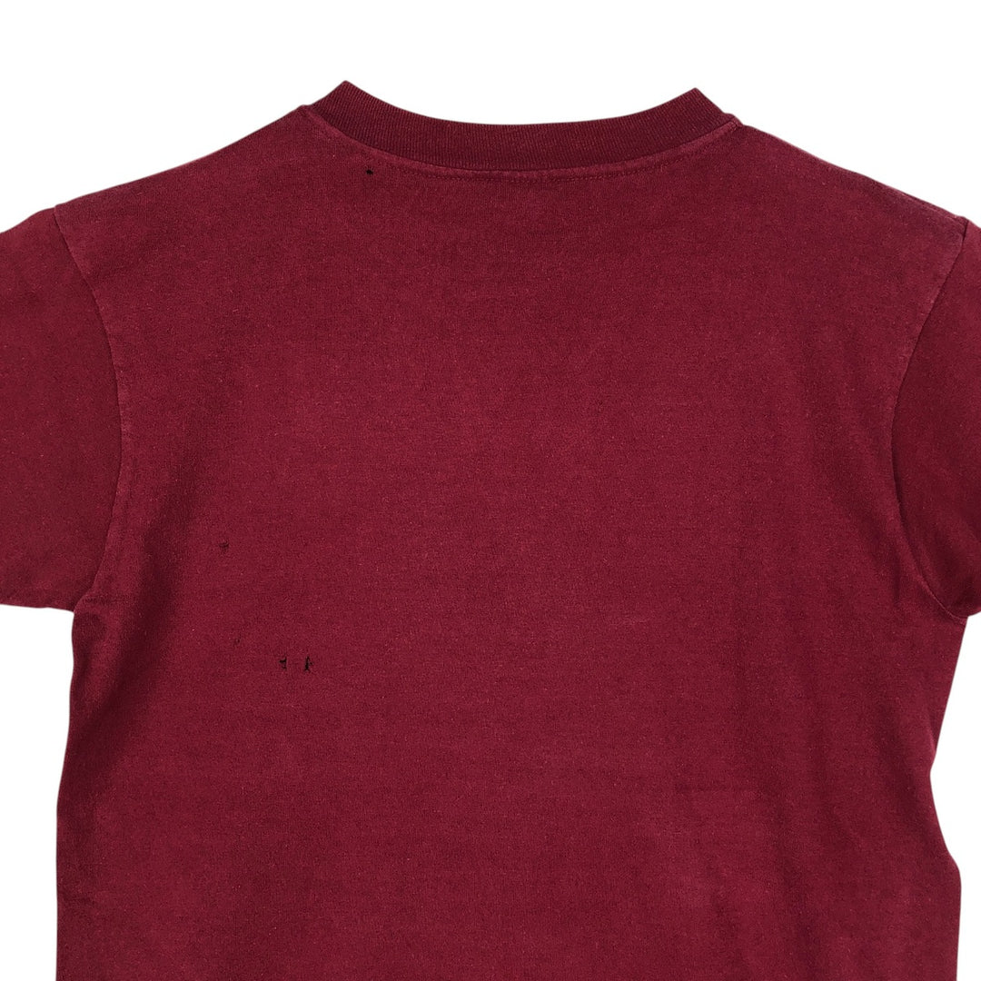 Vintage 1980'S Champion Trico Tag College T-shirt, Made in USA, Men's Size Medium cotton wine-red Vintage Second Hand