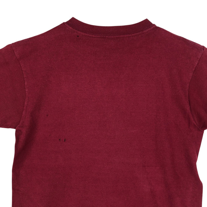Vintage 1980'S Champion Trico Tag College T-shirt, Made in USA, Men's Size Medium cotton wine-red Vintage Second Hand