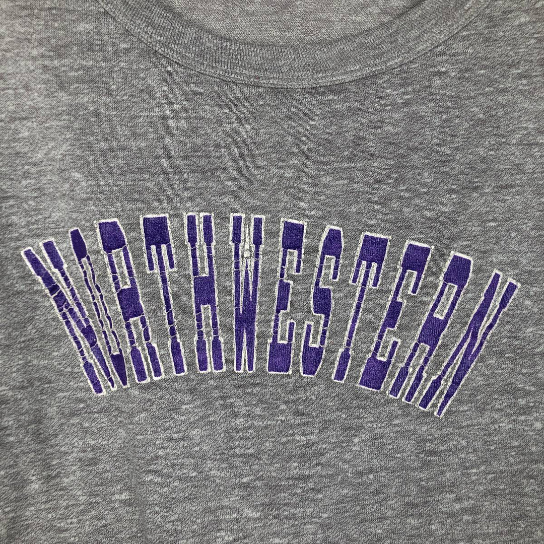80'S Champion Tricot Tag College T-shirt Made in USA Men's L size Vintage polyester gray type Vintage Second Hand