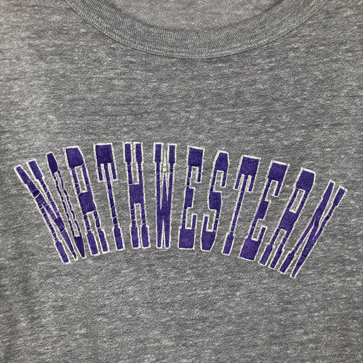 80'S Champion Tricot Tag College T-shirt Made in USA Men's L size Vintage polyester gray type Vintage Second Hand