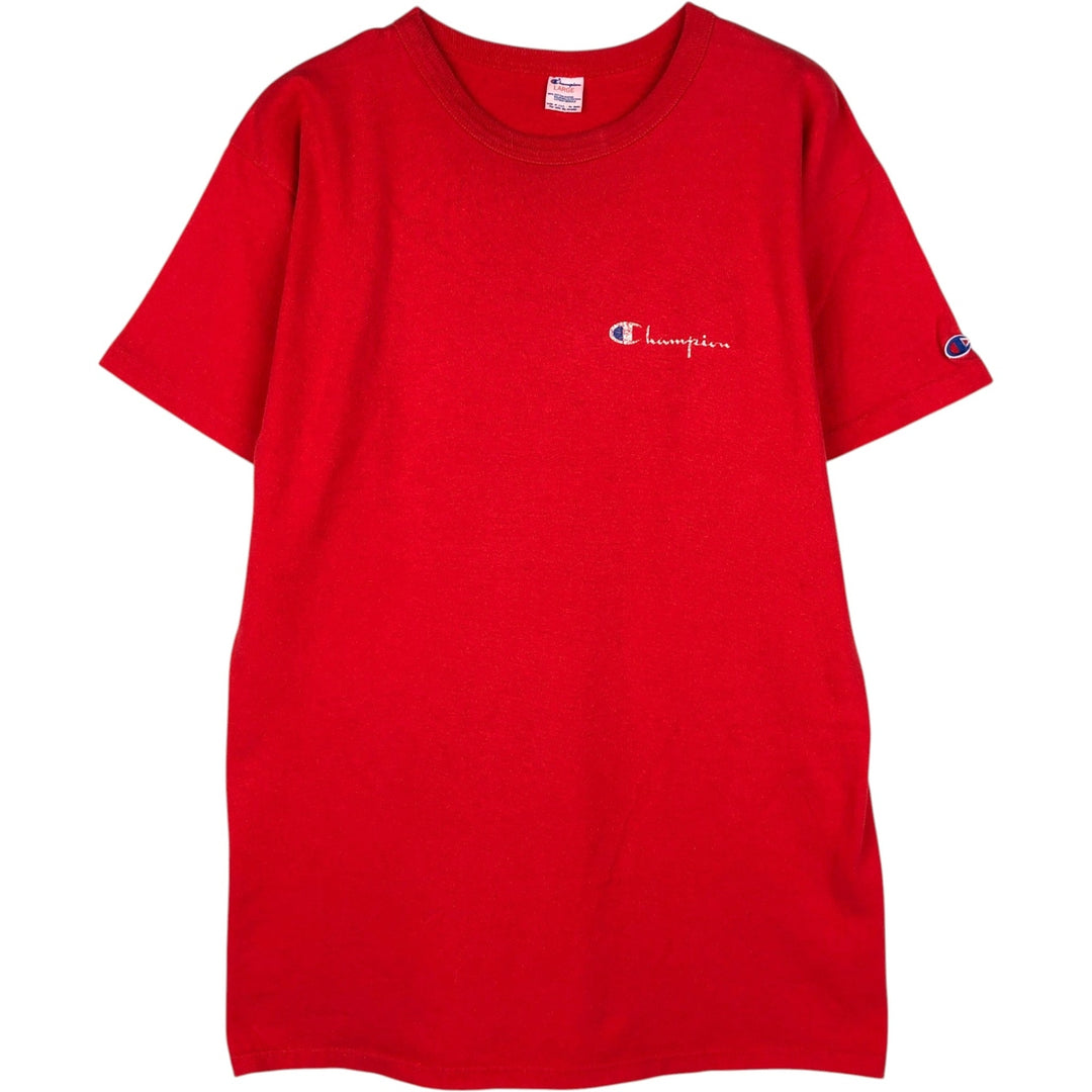 Vintage 1980'S Champion Trico Tag Logo Print T-Shirt, Made in USA, Men's Size L cotton red type Vintage Second Hand