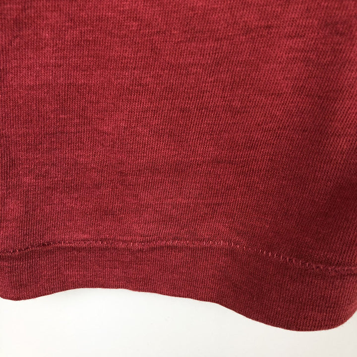 70'S Champion Bar Tag College T-Shirt, Made in USA, Men's Size L (Equivalent), Vintage polyester red type Vintage Second Hand