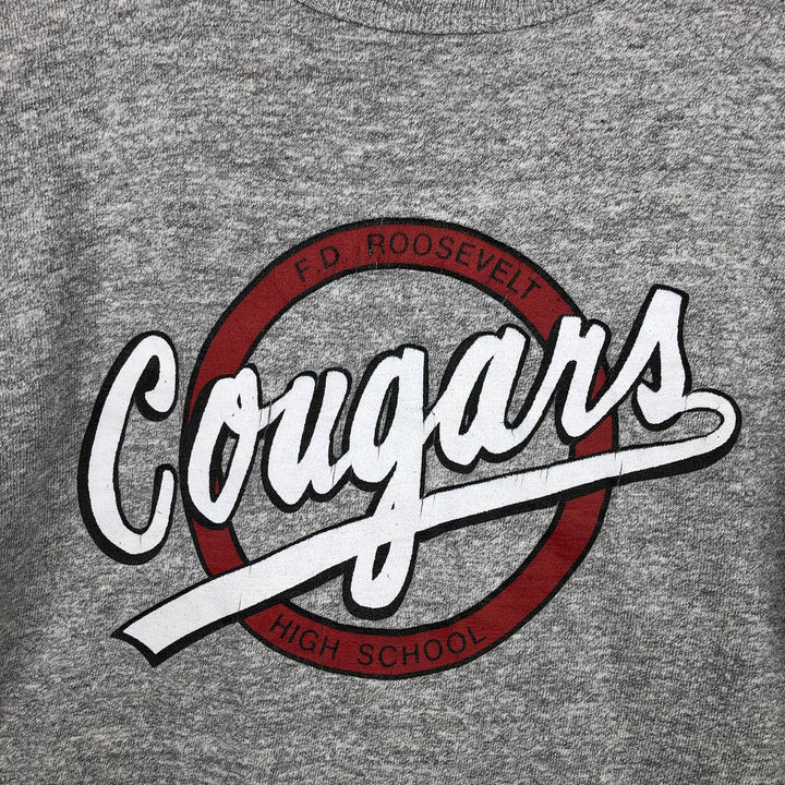 80'S Champion Tricot Tag Hachi Hachi One Two Body Heather Gray College T-Shirt Men's Size L (Equivalent) Vintage cotton gray type Vintage Second Hand