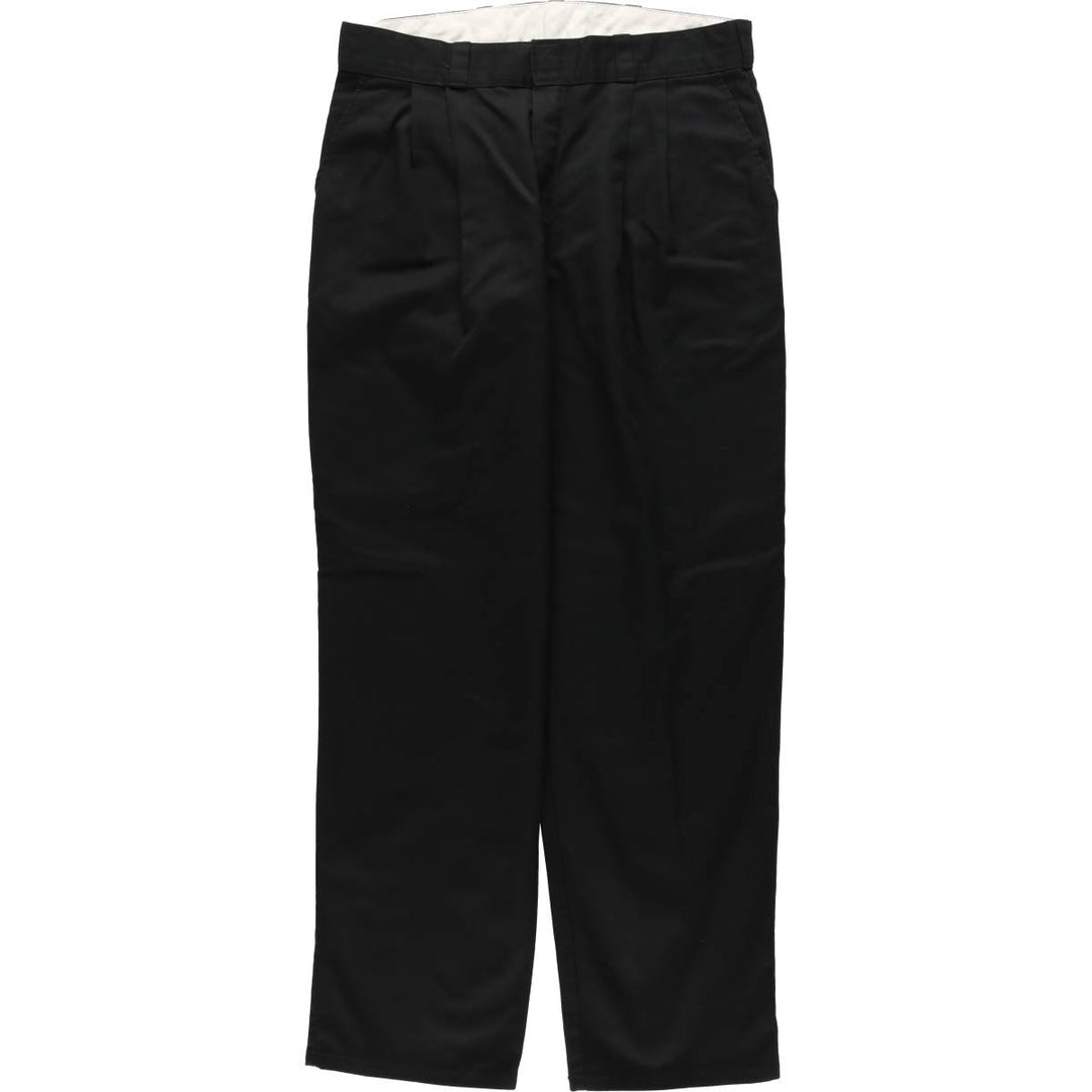 Dickies Two-pleat Work Pants, Men's, Size W36 polyester black type Vintage Second Hand