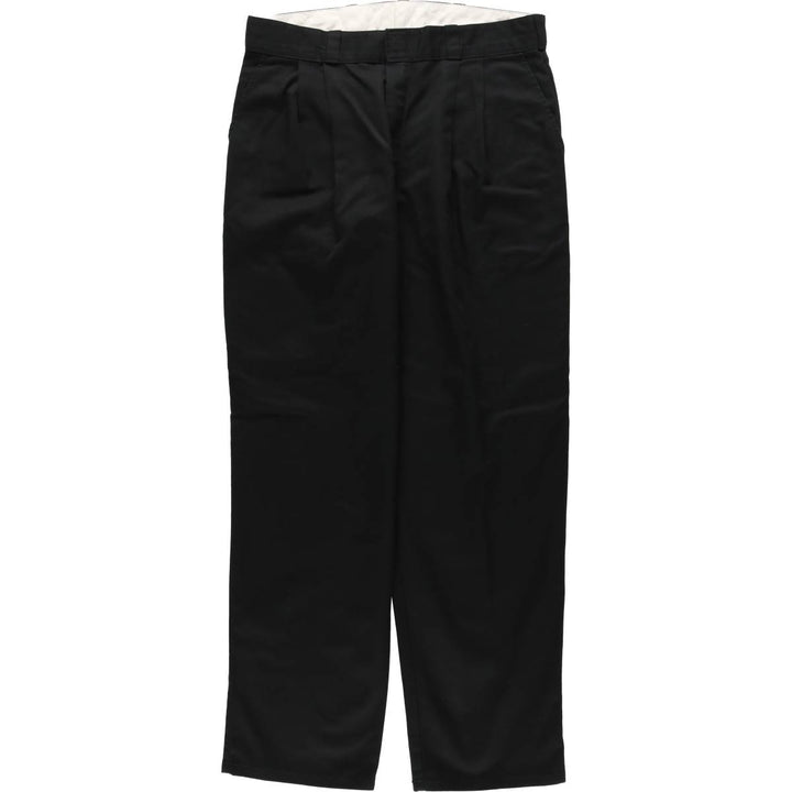 Dickies Two-pleat Work Pants, Men's, Size W36 polyester black type Vintage Second Hand
