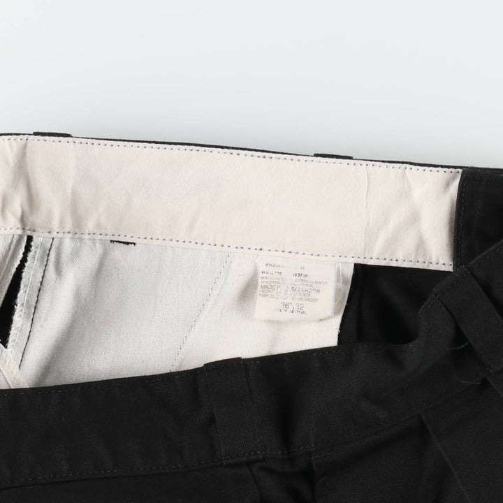 Dickies Two-pleat Work Pants, Men's, Size W36 polyester black type Vintage Second Hand