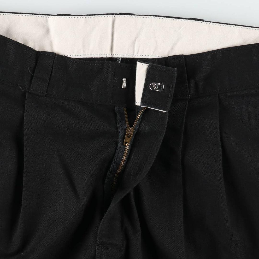 Dickies Two-pleat Work Pants, Men's, Size W36 polyester black type Vintage Second Hand