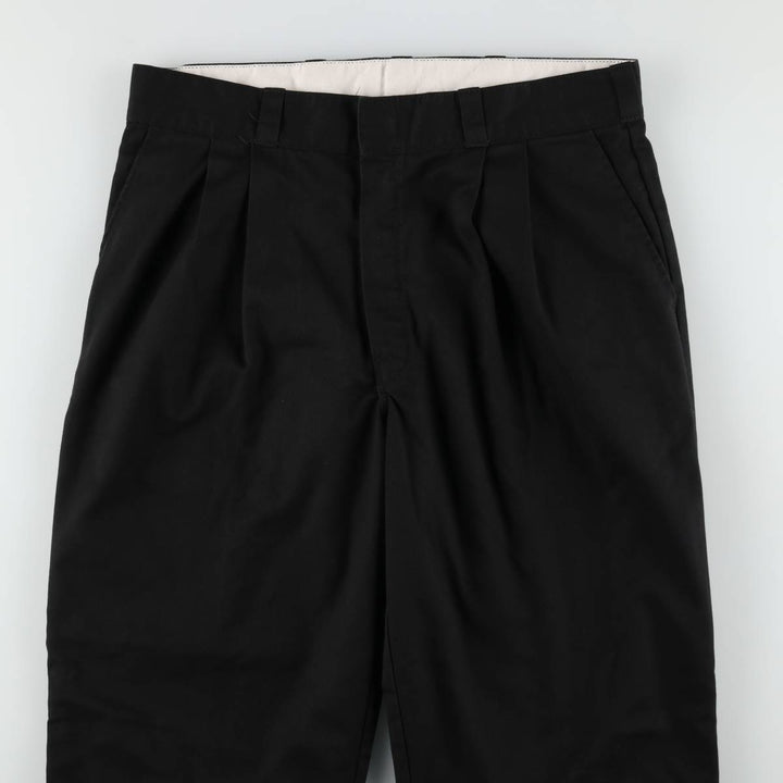 Dickies Two-pleat Work Pants, Men's, Size W36 polyester black type Vintage Second Hand