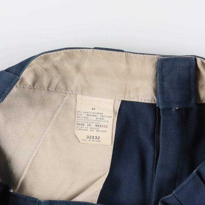 Dickies Work Pants Men's W32 equivalent polyester Navy blue Vintage Second Hand