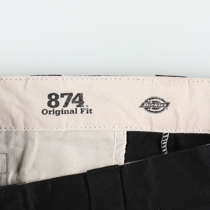 Dickies 874 Original Fit Work Pants, Men's, Size W34 polyester black type Vintage Second Hand