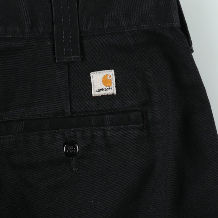 Carhartt Blended Twill Double Knee Work Pants, Men's Size W32 (approx.) polyester black type Vintage Second Hand