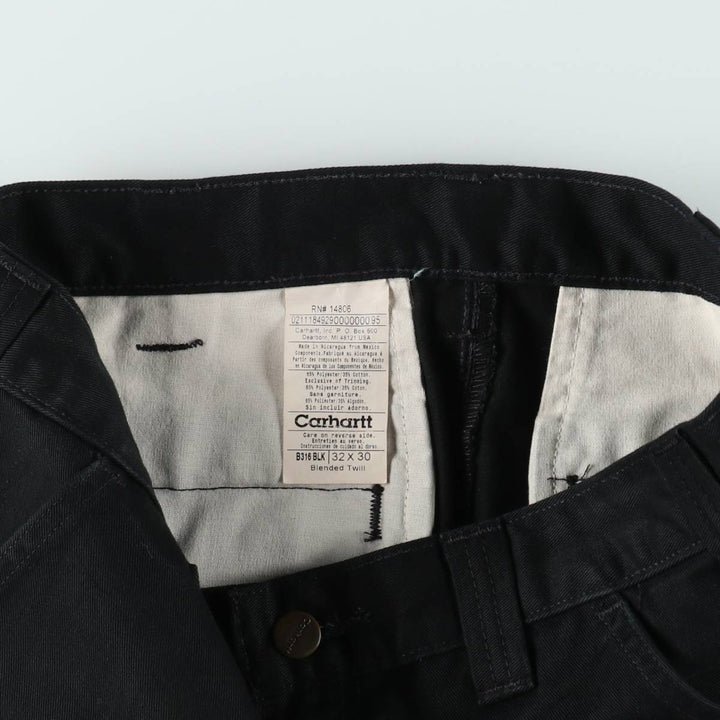 Carhartt Blended Twill Double Knee Work Pants, Men's Size W32 (approx.) polyester black type Vintage Second Hand