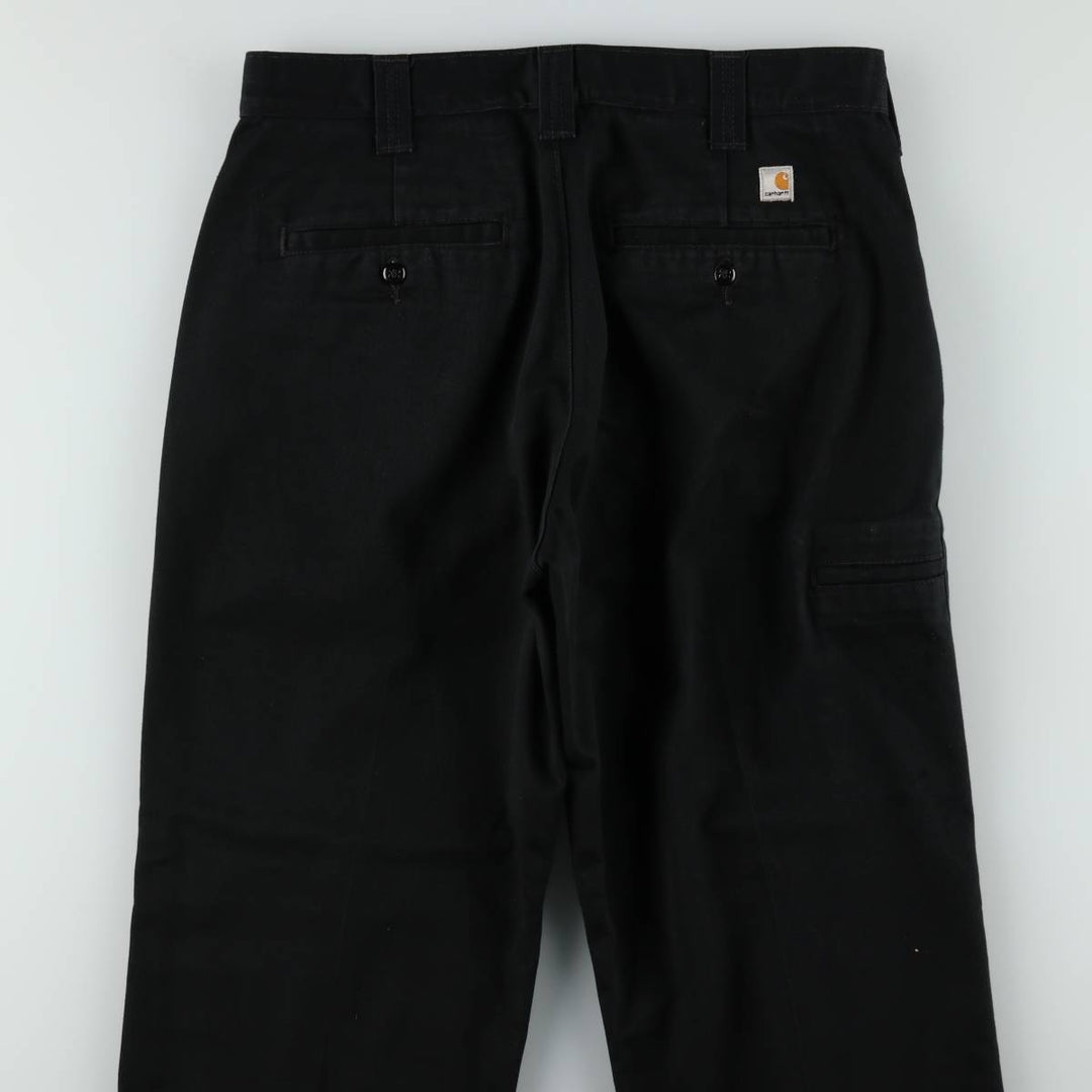 Carhartt Blended Twill Double Knee Work Pants, Men's Size W32 (approx.) polyester black type Vintage Second Hand