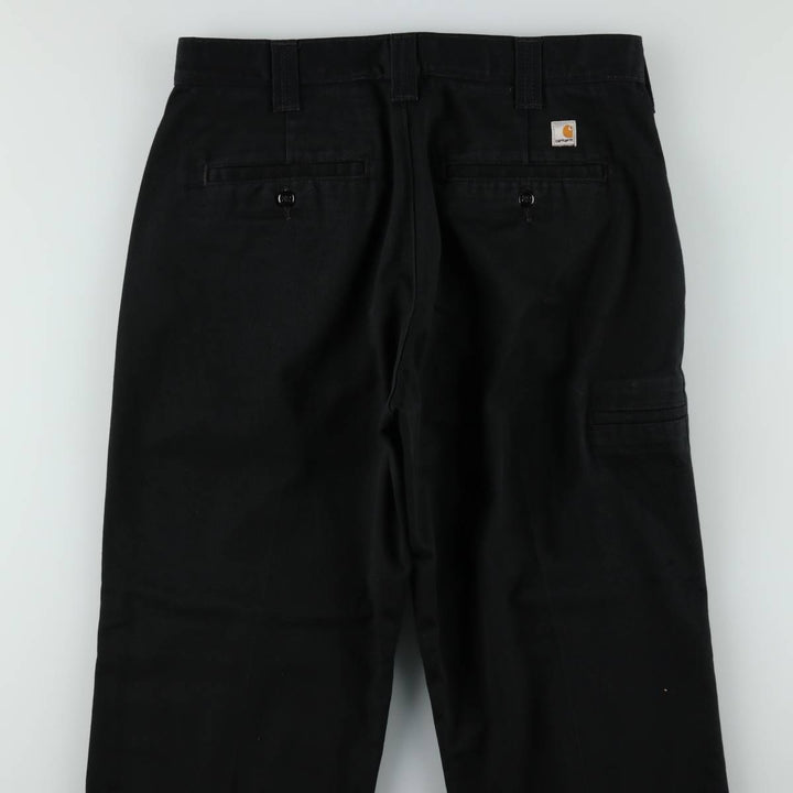 Carhartt Blended Twill Double Knee Work Pants, Men's Size W32 (approx.) polyester black type Vintage Second Hand