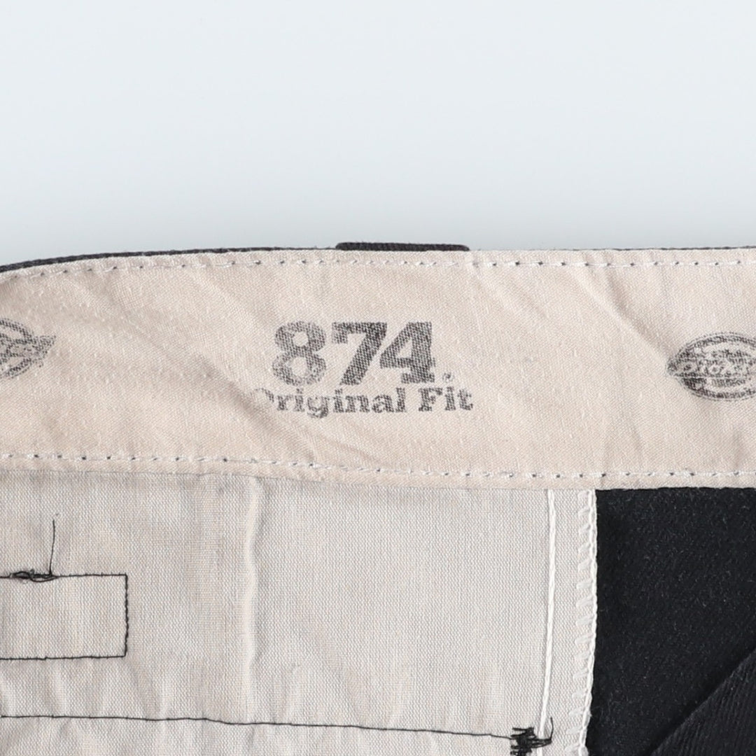 Dickies 874 Flex Original Fit Work Pants, Men's, Size 36 polyester black type Vintage Second Hand