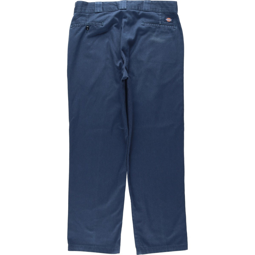 Dickies Work Pants Men's W36 polyester Navy blue Vintage Second Hand