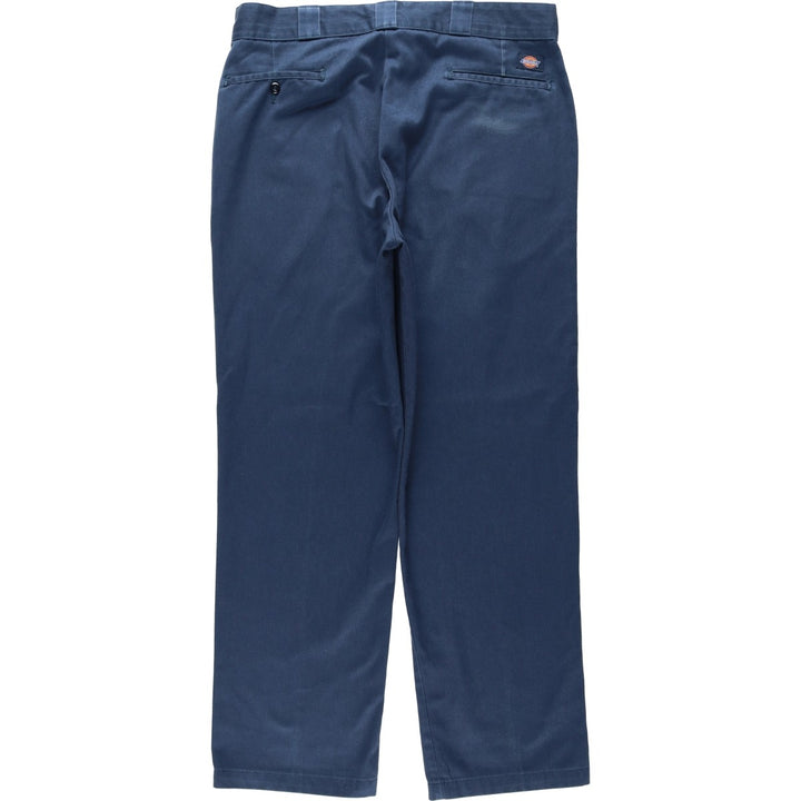 Dickies Work Pants Men's W36 polyester Navy blue Vintage Second Hand
