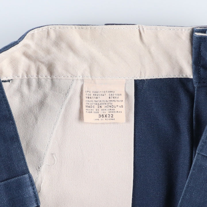 Dickies Work Pants Men's W36 polyester Navy blue Vintage Second Hand