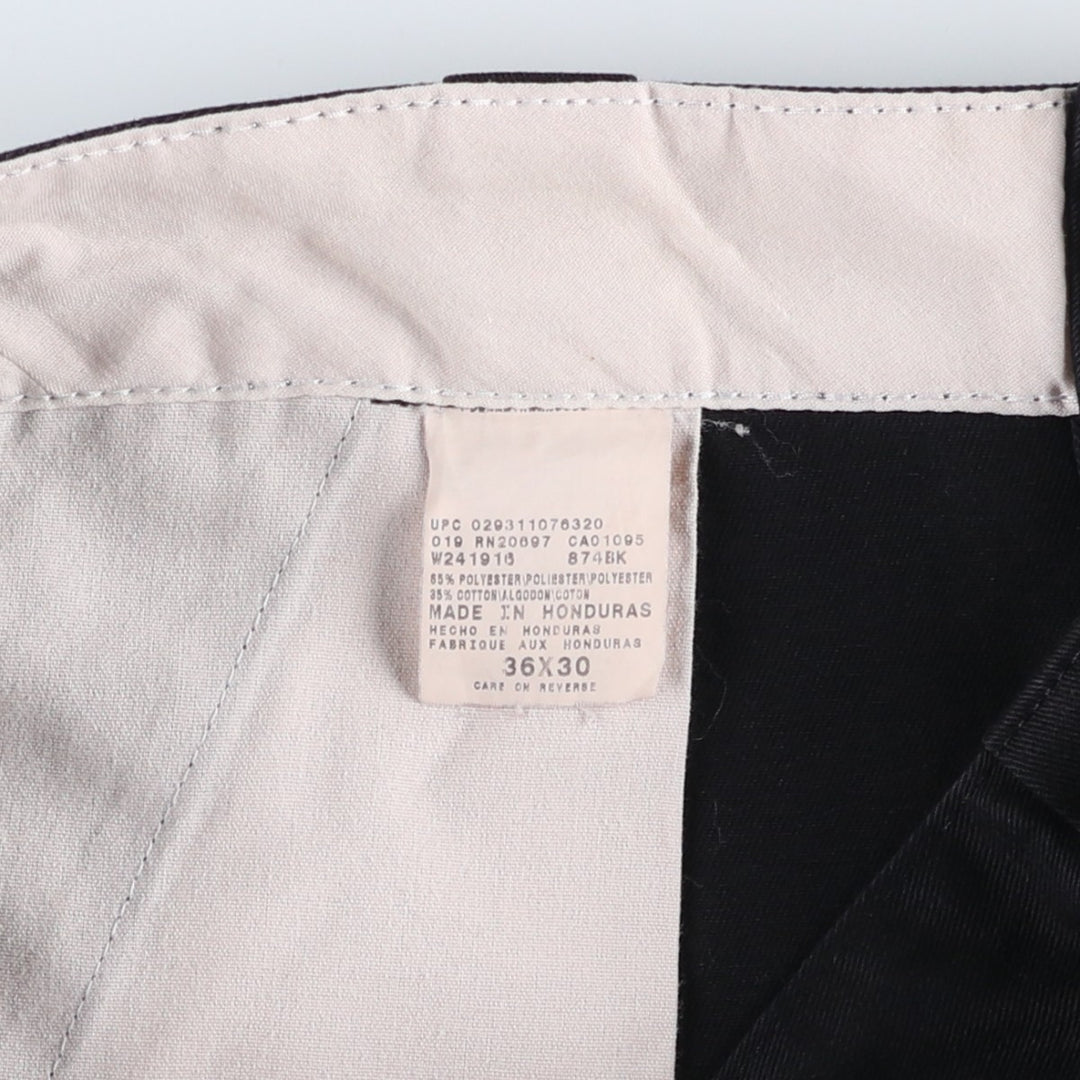Dickies Work Pants Men's W36 polyester black type Vintage Second Hand