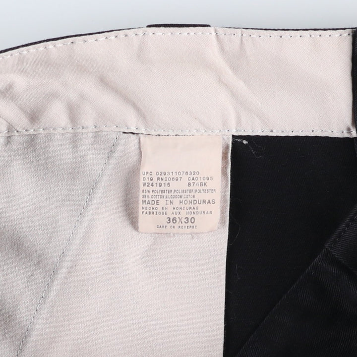 Dickies Work Pants Men's W36 polyester black type Vintage Second Hand