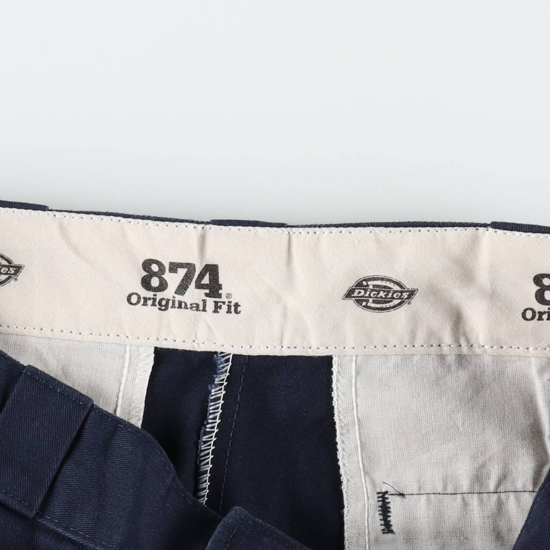 Dickies 874 Original Fit Work Pants for Men, W32 equivalent polyester navy blue type Vintage Second Hand