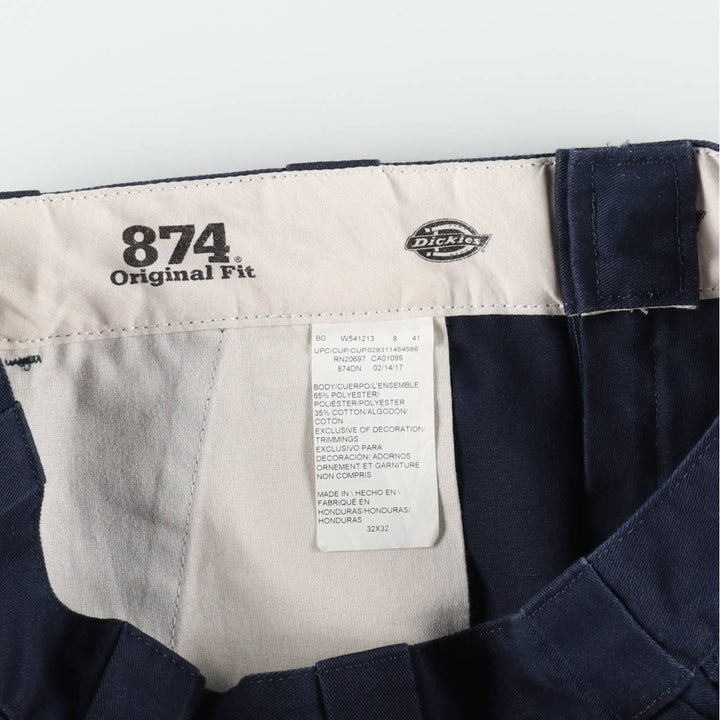Dickies 874 Original Fit Work Pants for Men, W32 equivalent polyester navy blue type Vintage Second Hand