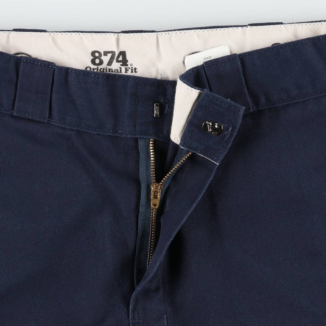 Dickies 874 Original Fit Work Pants for Men, W32 equivalent polyester navy blue type Vintage Second Hand