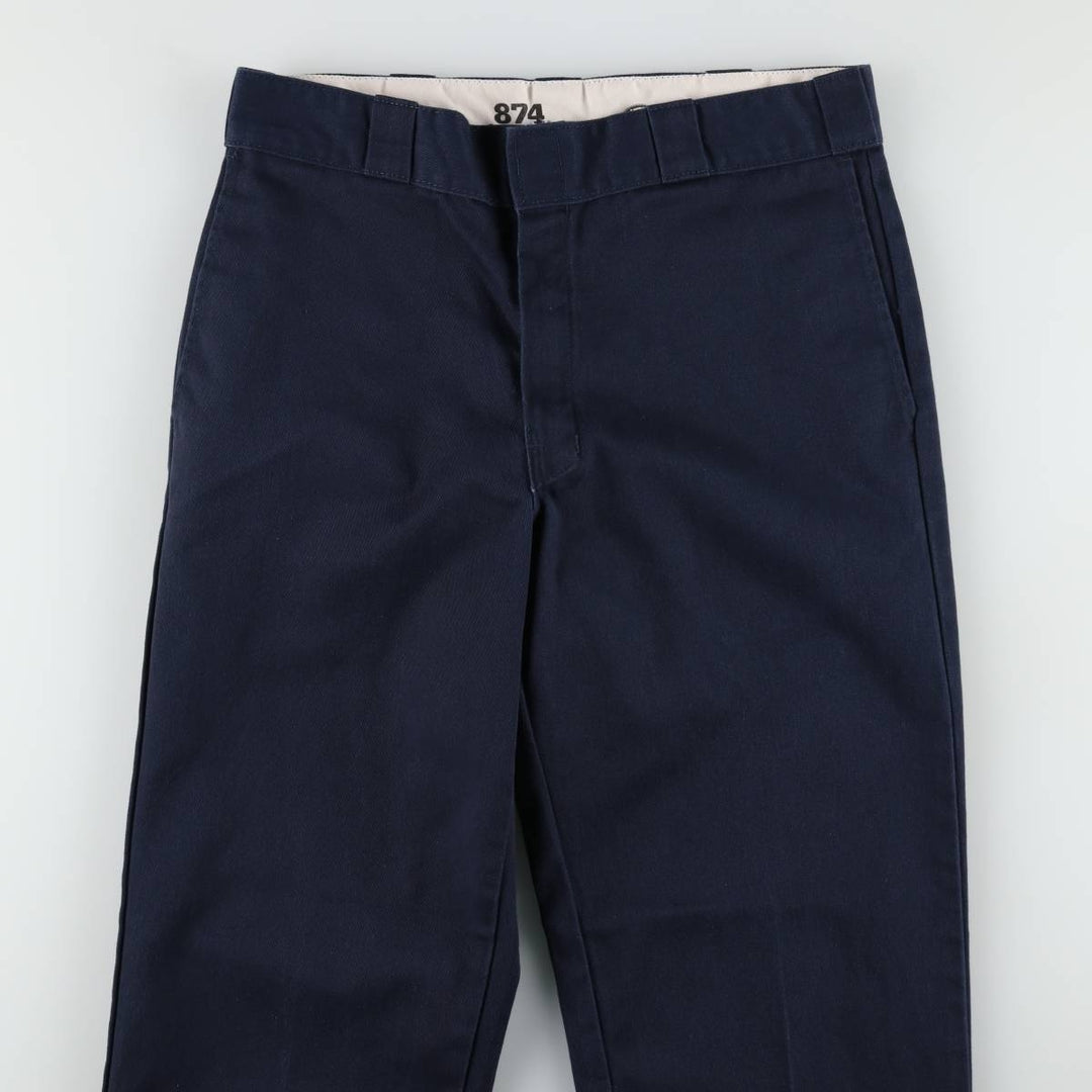 Dickies 874 Original Fit Work Pants for Men, W32 equivalent polyester navy blue type Vintage Second Hand