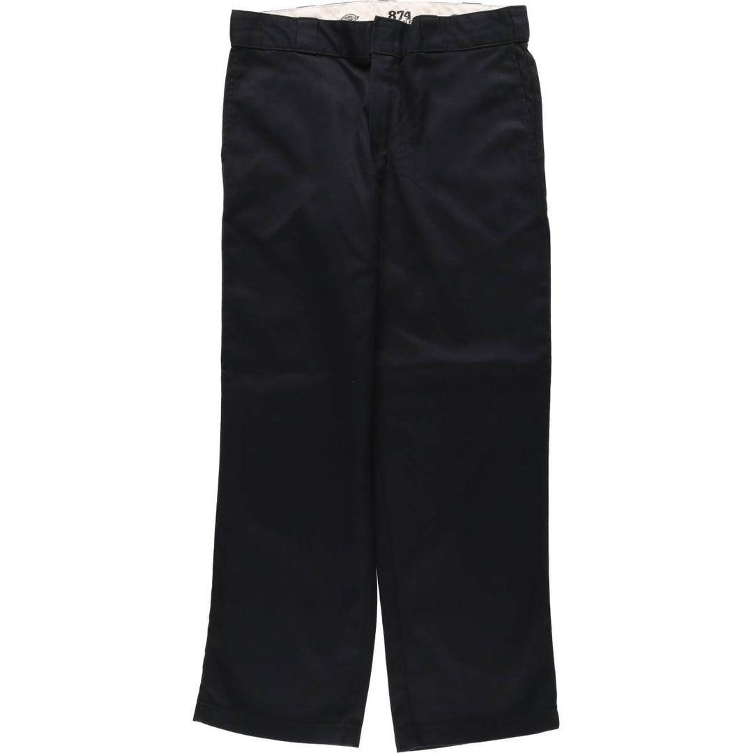 Dickies 874 FLEX ORIGINAL FIT Work Pants, Men's, Size 34 (approx.) polyester black type Vintage Second Hand